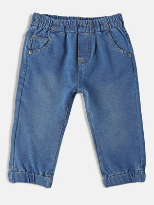 Boys Medium Blue Knitted Long Trouser
